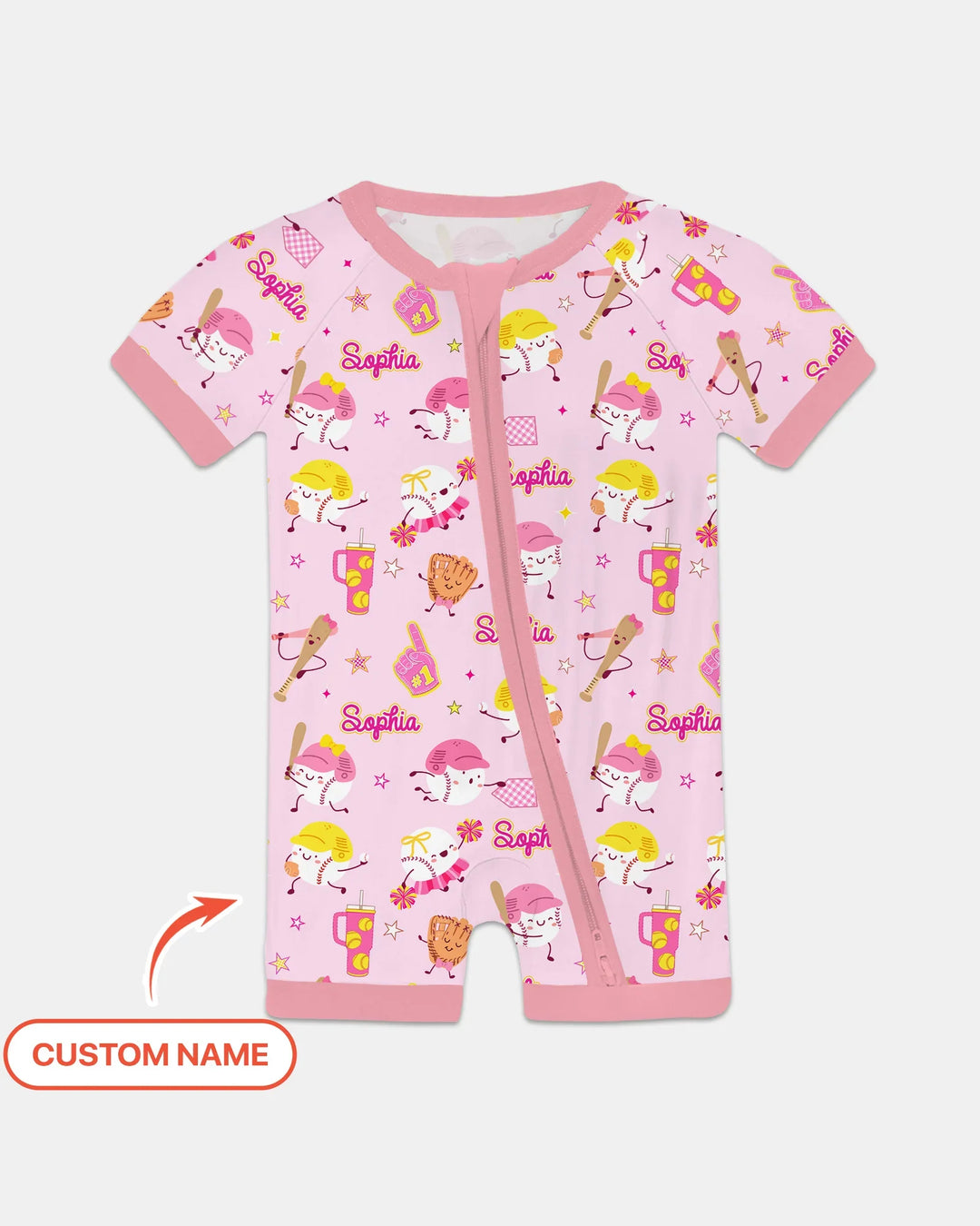 Baseball Mama and Mini Matching Bamboo Shorty Zippy