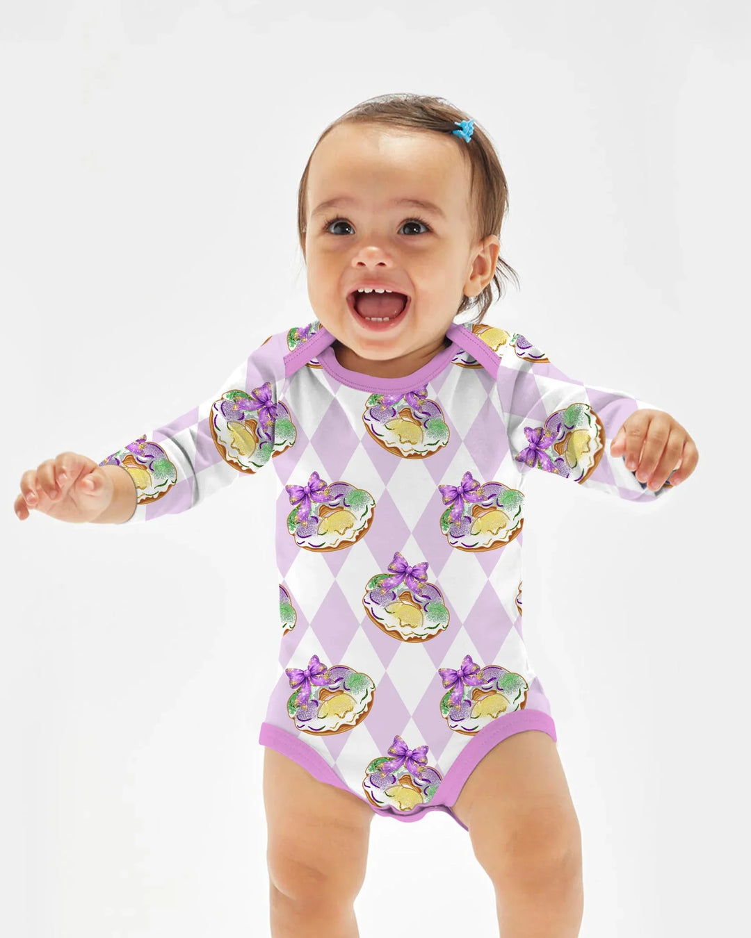 Mardi Gras Donut Bamboo Bodysuit
