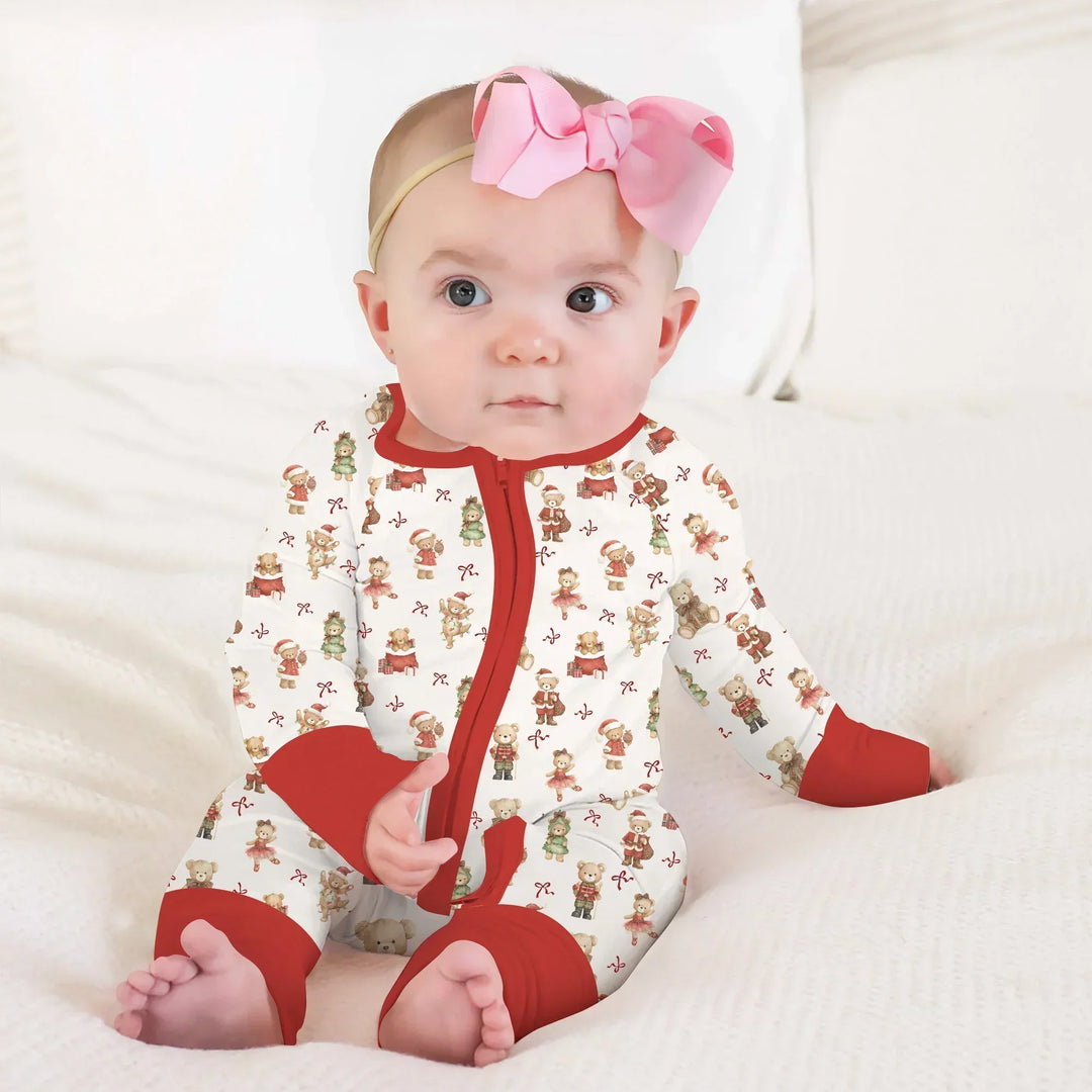 Christmas Teddy Bears Bamboo Convertible Zippy