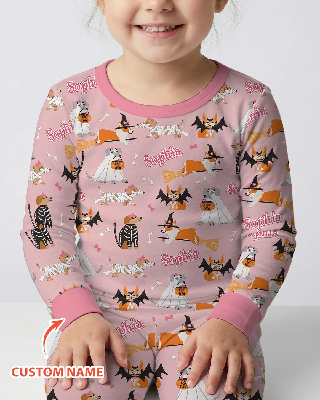 Halloween Dog Bamboo Two Piece Long Sleeve Pajama Set