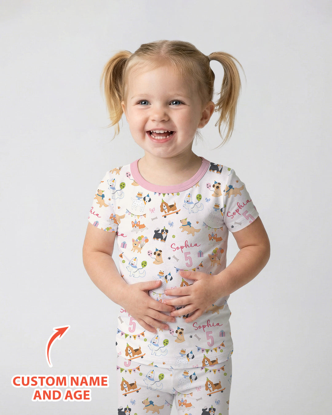 CUSTOM Template Bamboo Two Piece Short Sleeve Pyjamas Set