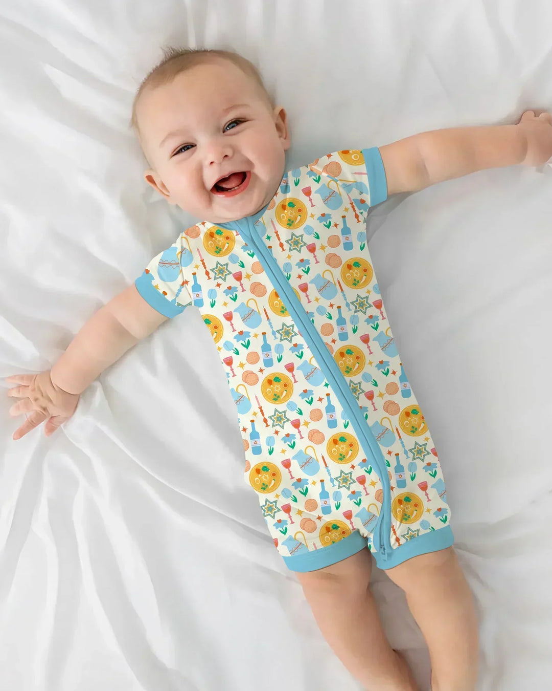 Pesach Sameach Matching Family Bamboo Shorty Zippy