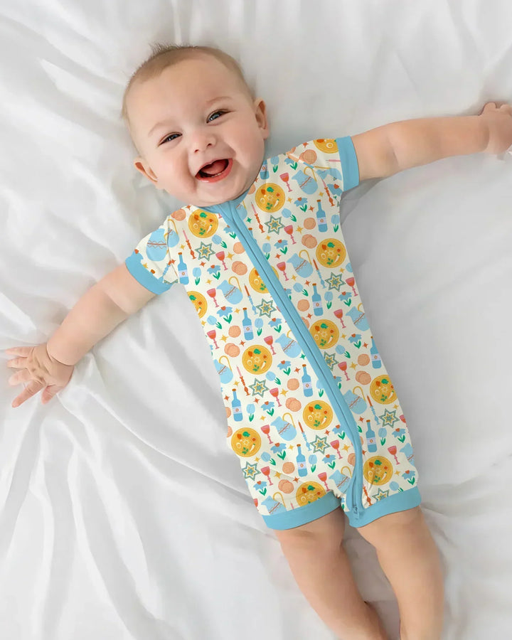 Pesach Sameach Matching Family Bamboo Shorty Zippy