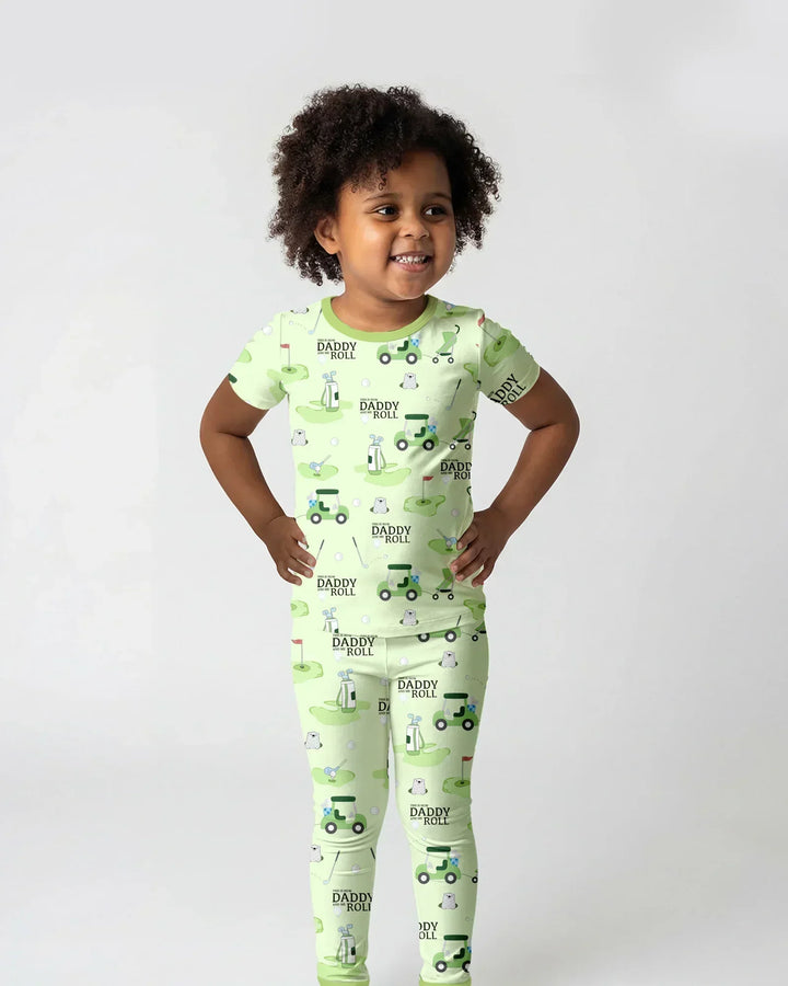 Daddy Golf Team Bamboo Two Piece Short Sleeve Pajama Set