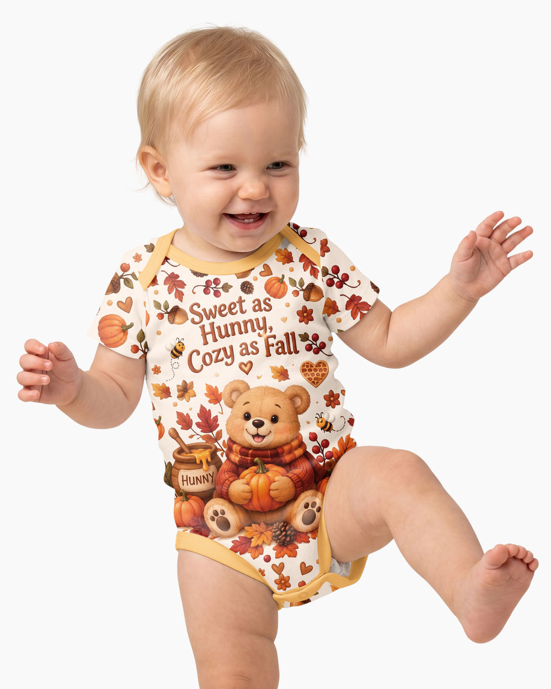 Cozy Hunny Bear Fall Bamboo Bodysuit