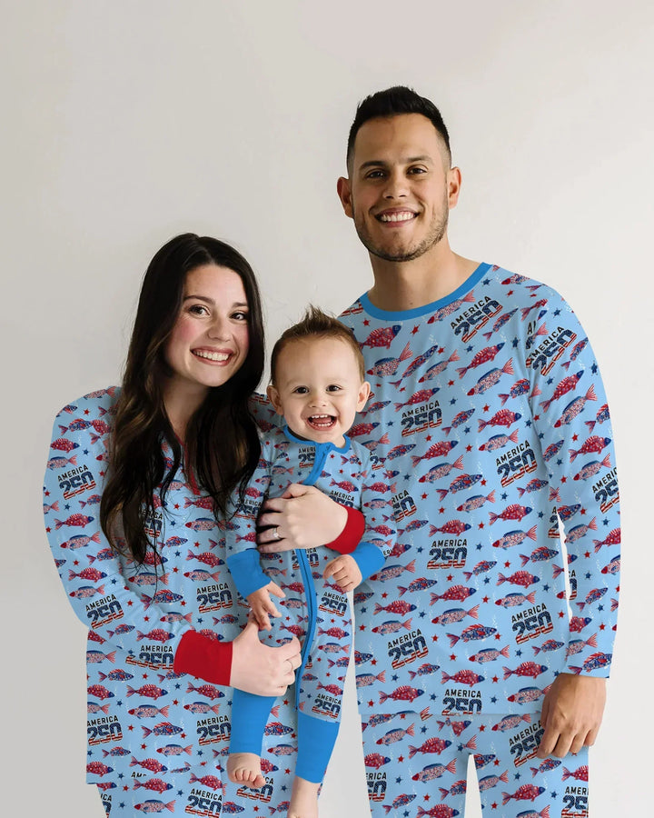 Stars and Stripes Fish Bamboo Women Pajama Set