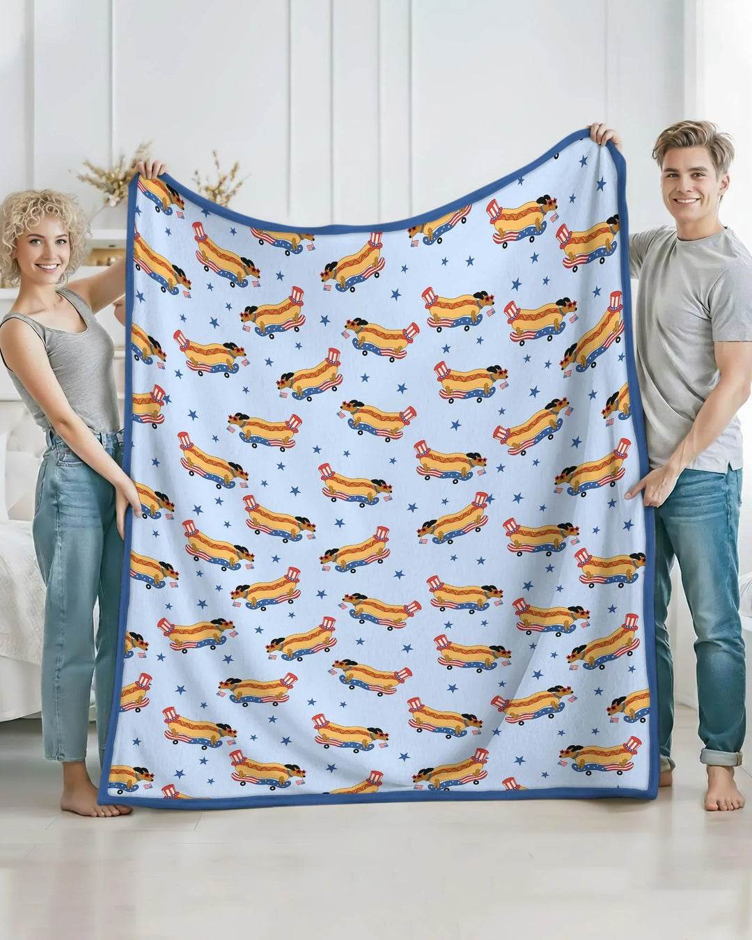 American Hot Dog Bamboo Blanket