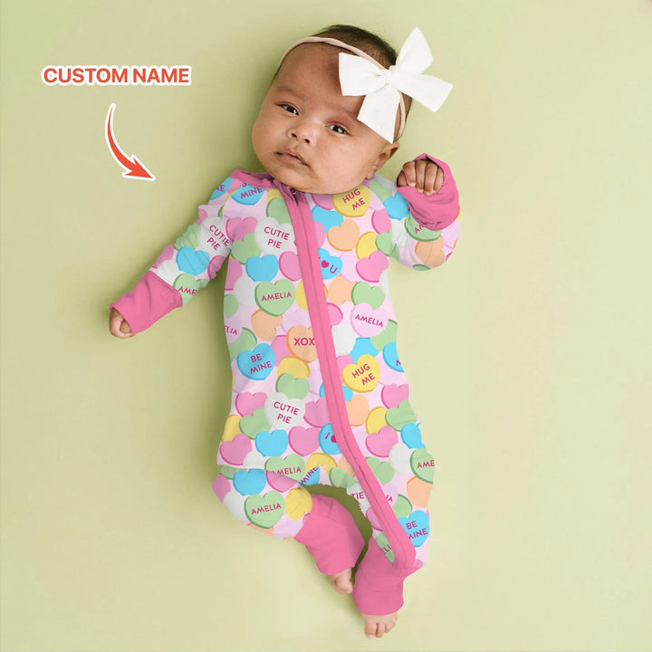 Valentine Candy Crush Family Matching Bamboo Convertible Zippy