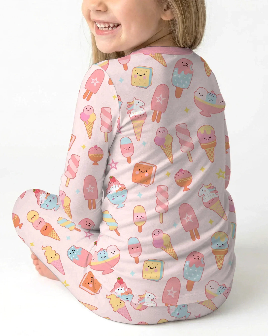 American Ice cream Bamboo Two Piece Long Sleeve Pajama Set