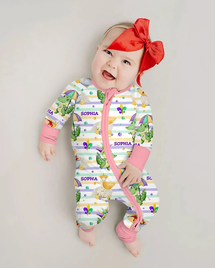 Happy Mardi Gras Adventure Family Matching Bamboo Convertible Zippy