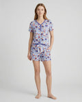 Freedom Floaties Family Matching Bamboo Women Short Sleeve Short Pajama Set