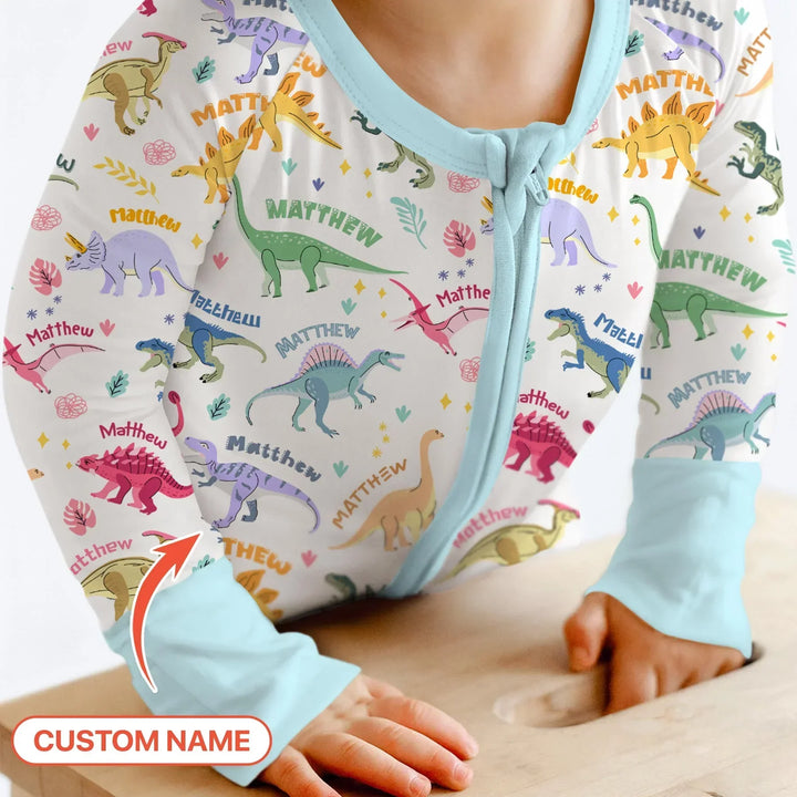 Dino Roar Custom Name Bamboo Convertible Zippy