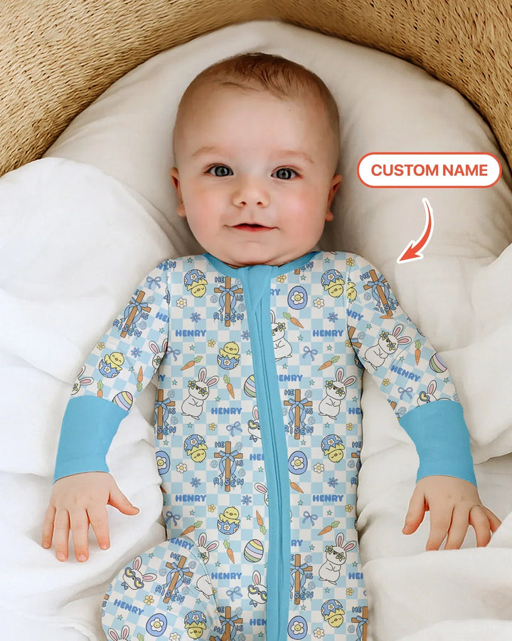 Custom Name Retro Easter Bamboo Convertible Zippy