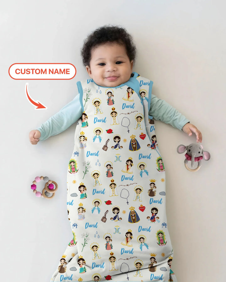 Custom Name Mother Mary Bamboo Sleep Bag