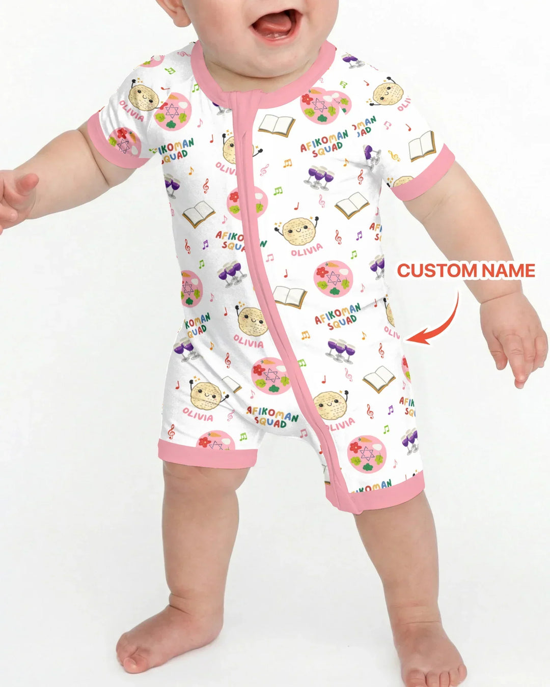 Custom Name Passover Afikoman Squad Bamboo Shorty Zippy