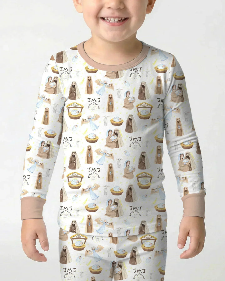Holy Family Bamboo Two Piece Long Sleeve Pajama Set