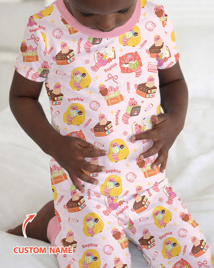 CUSTOM Template Bamboo Two Piece Short Sleeve Pyjamas Set