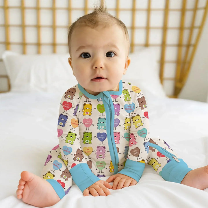 Rainbow Bears Affirmation Bamboo Convertible Zippy
