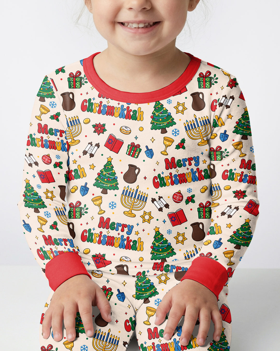 Merry Chrismukkah Bamboo Two Piece Long Sleeve Pajama Set