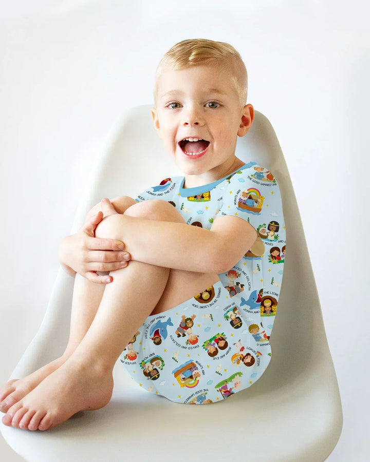 Bible Stories Bamboo Two Piece Short Sleeve Shorts Pajama Set