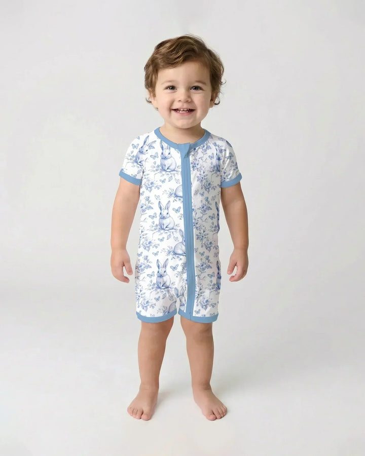 Easter Chinoiserie Toile de Jouy Bamboo Shorty Zippy