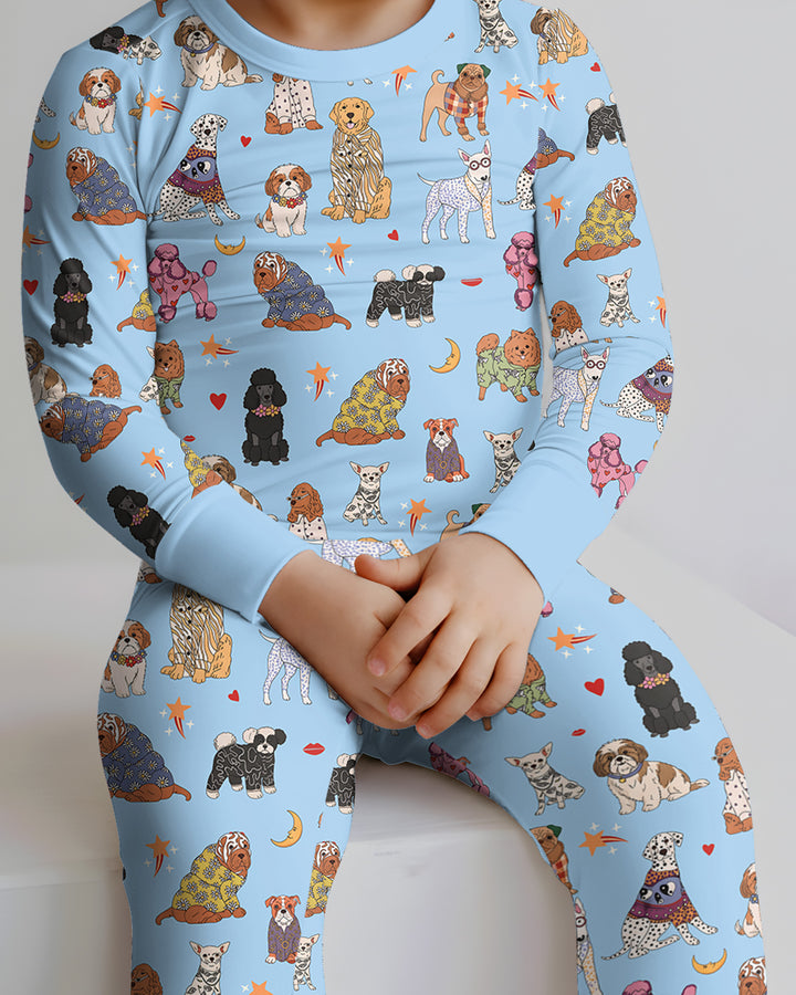 Paws In Pajamas Bamboo Two Piece Long Sleeve Pajama Set