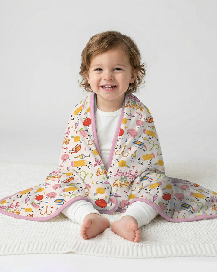 Hooked on Learning Bamboo Blanket