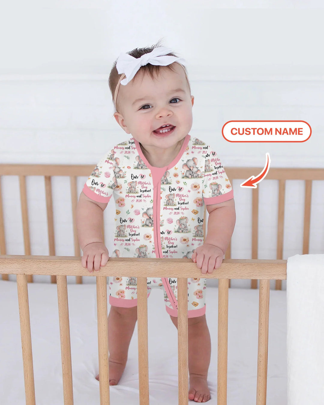 Personalized Our 1st Mother's Day Together Bamboo Shorty Zippy
