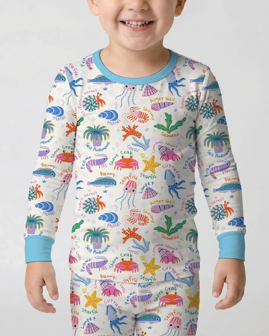 Tide Pool Pals Bamboo Two Piece Long Sleeve Pajama Set