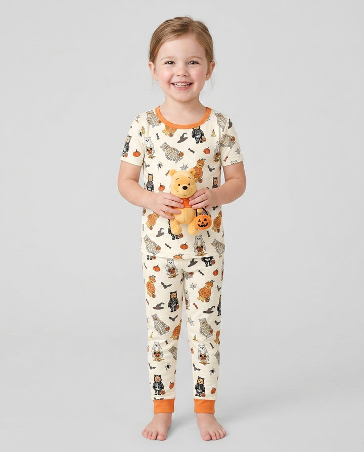 Retro Trick Or Treat Bamboo Two Piece Short Sleeve Pajama Set