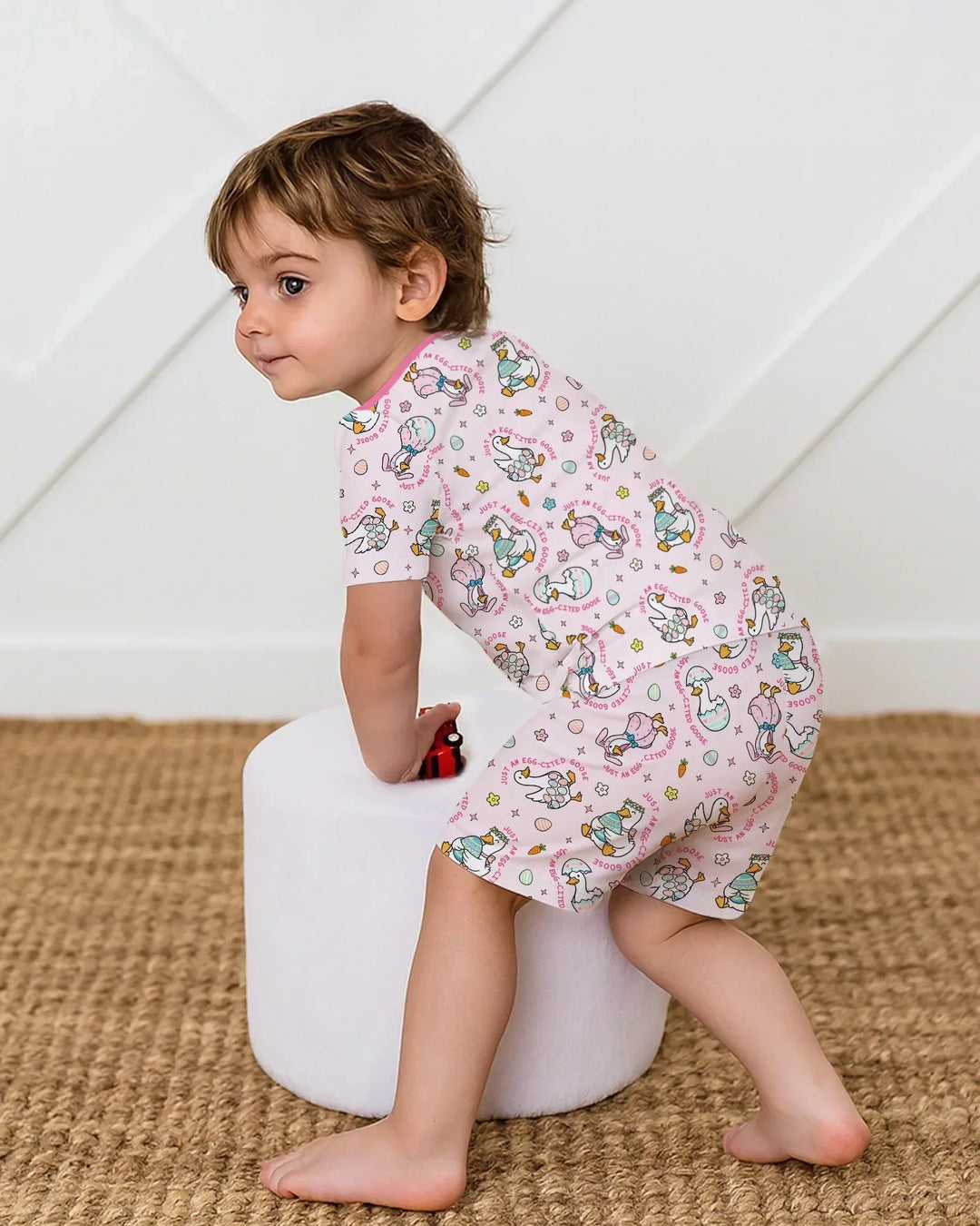 Easter Silly Goose Bamboo Two Piece Short Sleeve Shorts Pajama Set