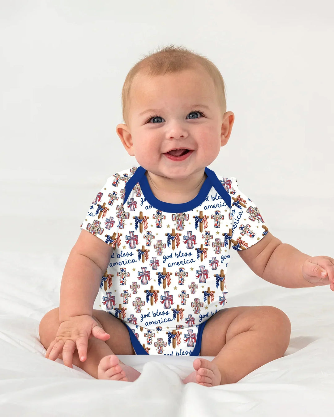 God Bless America Family Matching Bamboo Bodysuit