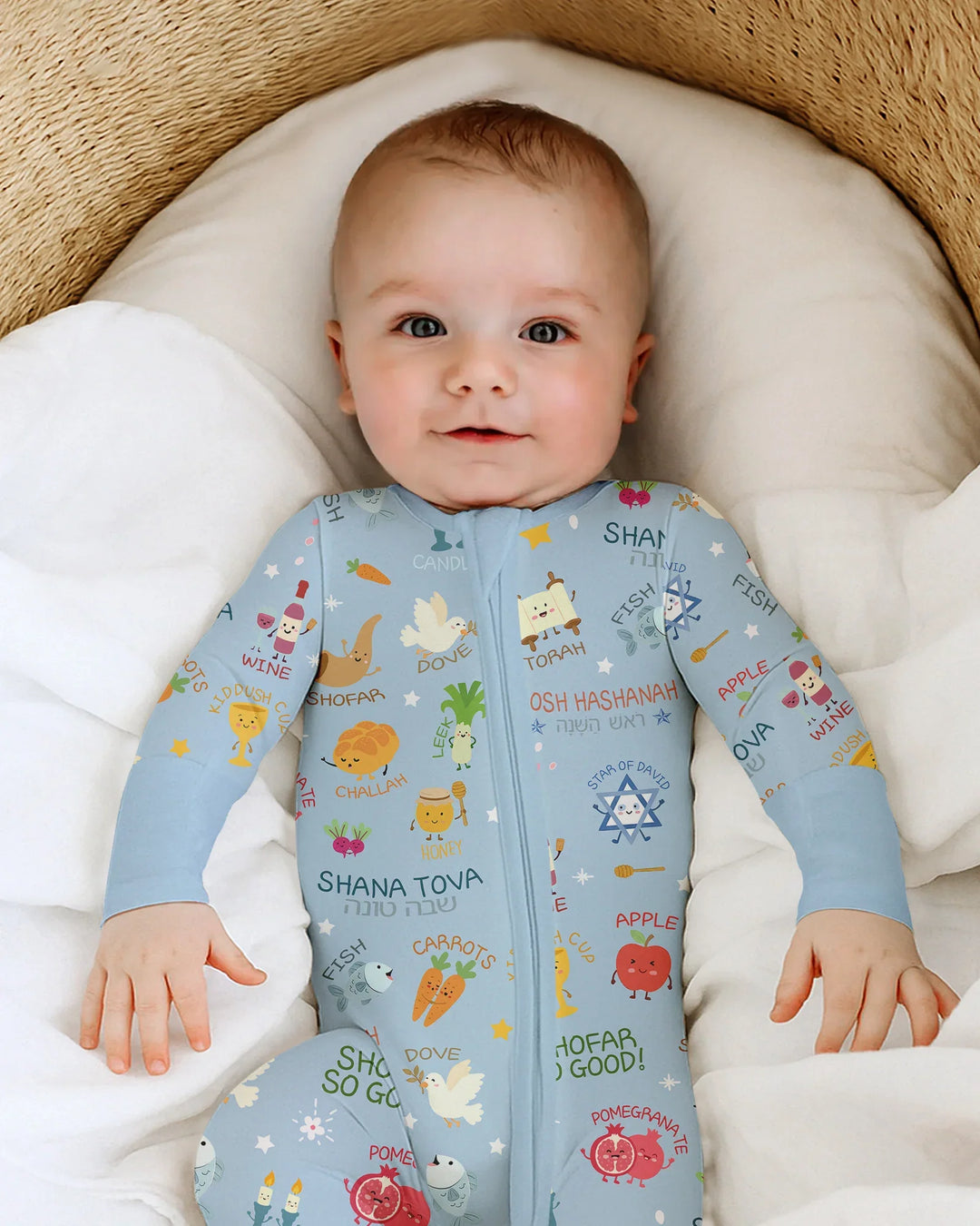 Family Rosh Hashanah Matching Bamboo Convertible Zippy