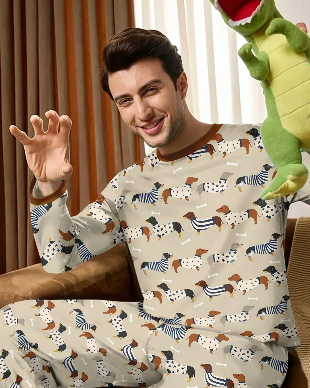 Cute Wieners Bamboo Men's Pajama Set