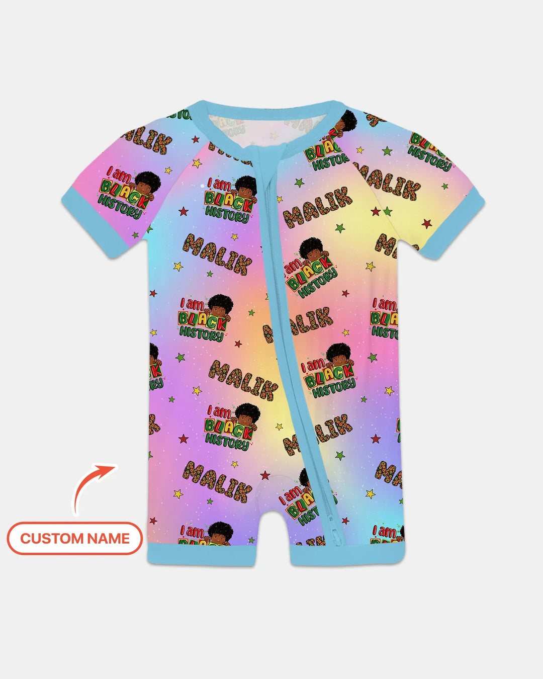 Custom Name I Am Black History Custom Bamboo Shorty Zippy