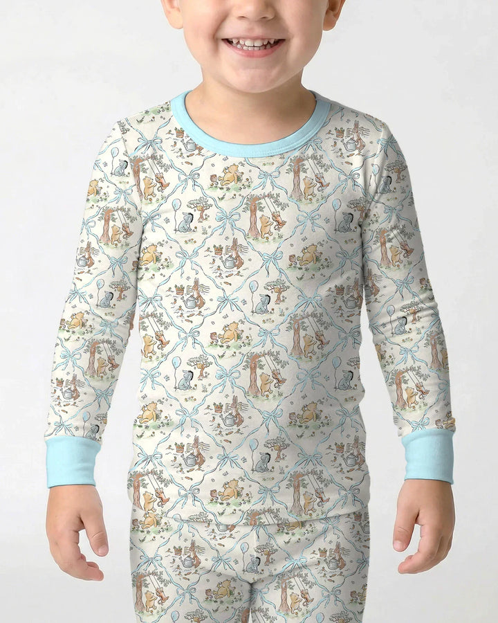 Spring Meadow Friends Bamboo Two Piece Long Sleeve Pajama Set