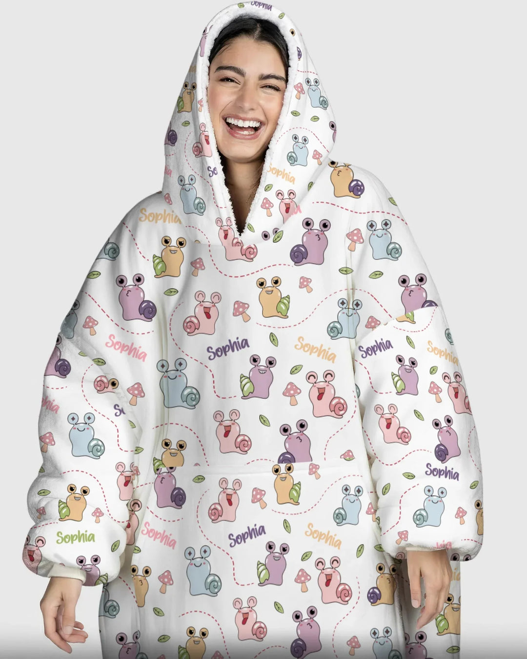 Custom Name Snailed it! Bamboo Blanket Hoodie
