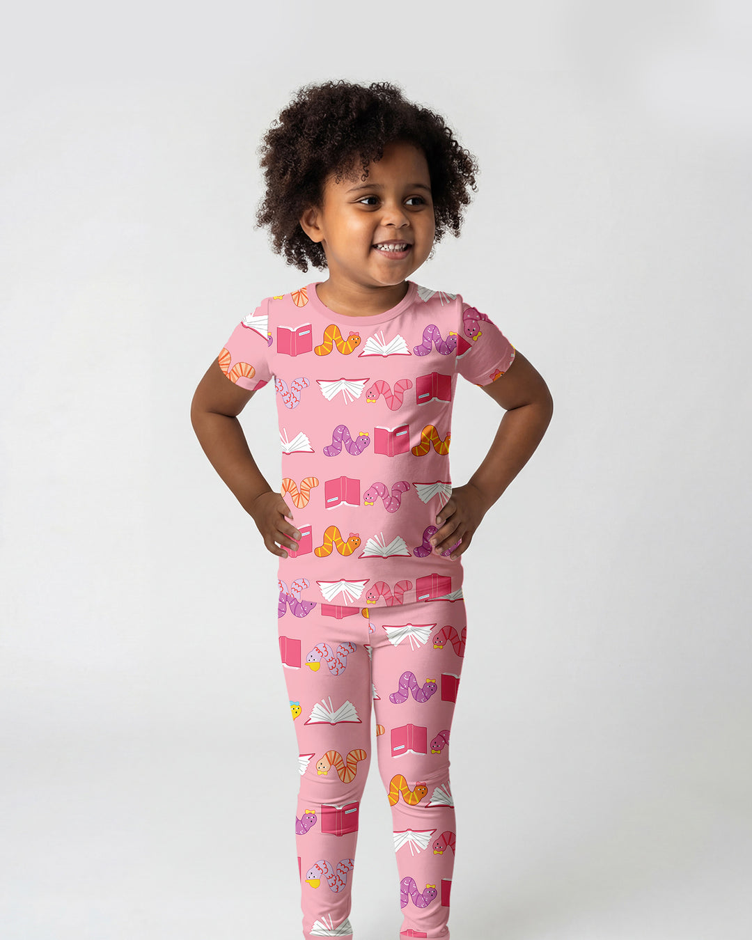Bookworm Family Matching Bamboo Two Piece Short Sleeve Pajama Set