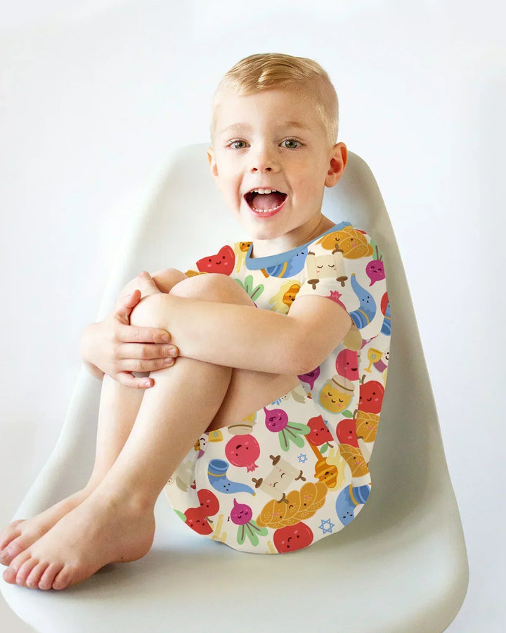 Shana Tova Rosh Hashanah Bamboo Two Piece Short Sleeve Shorts Pajama Set