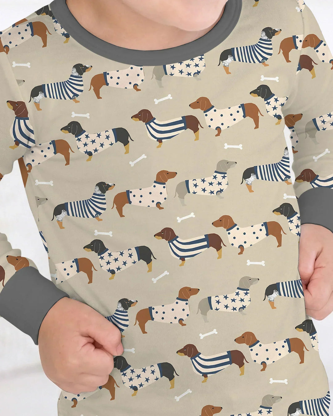 Cute Wieners Bamboo Two Piece Long Sleeve Pajama Set