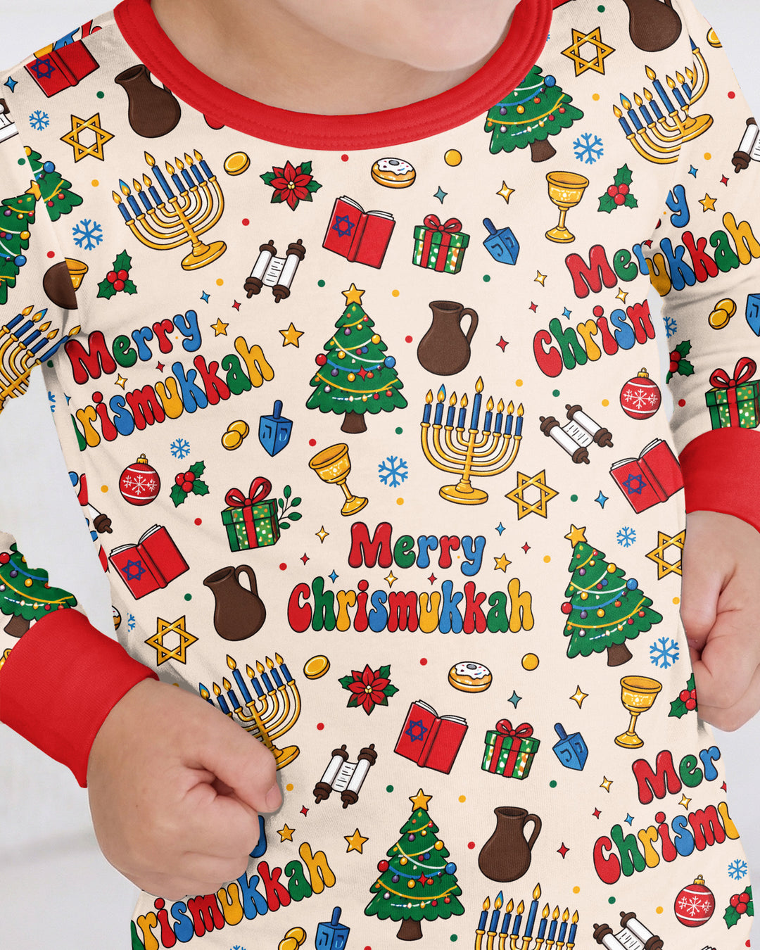 Merry Chrismukkah Bamboo Two Piece Long Sleeve Pajama Set
