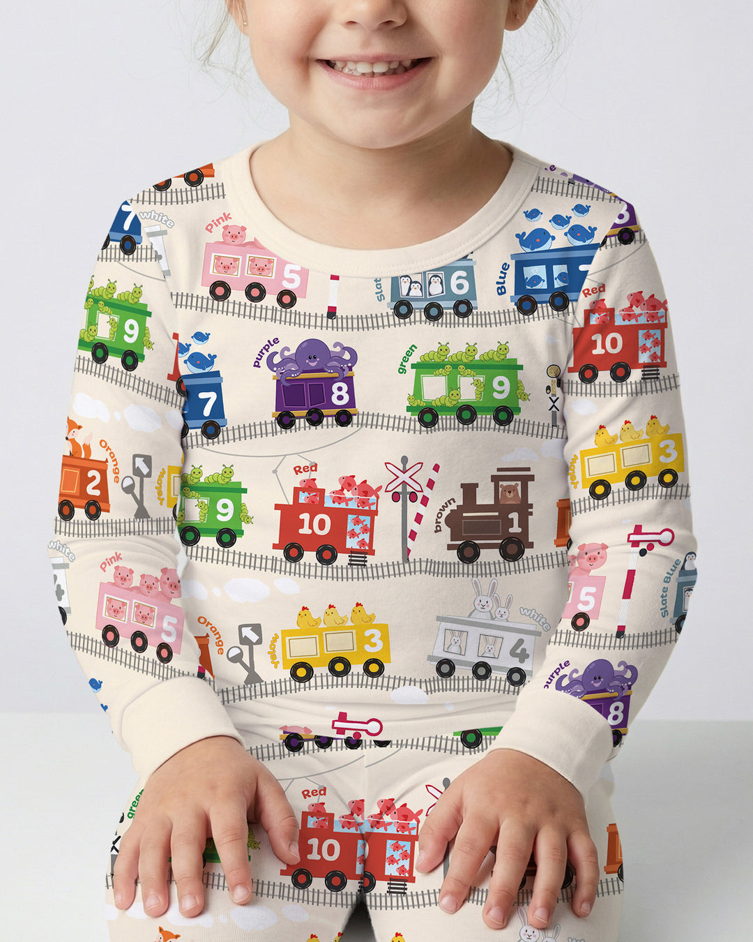 Template Bamboo Two Piece Long Sleeve Pyjamas Set