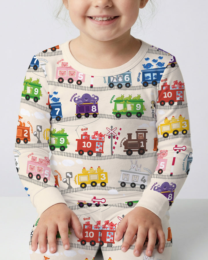 Template Bamboo Two Piece Long Sleeve Pyjamas Set