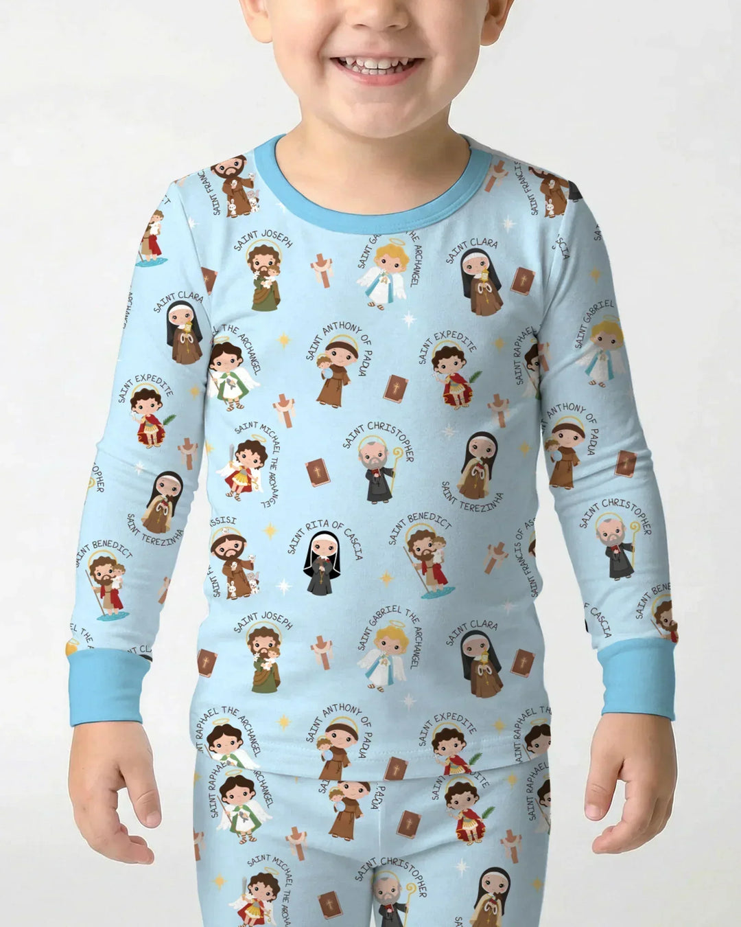 Saints in the Clouds Bamboo Two Piece Long Sleeve Pajama Set