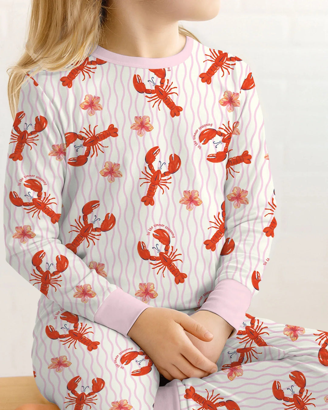 Crawfish Pinch Bamboo Two Piece Long Sleeve Pajama Set
