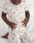 Spring Meadow Friends Bamboo Two Piece Short Sleeve Pajama Set