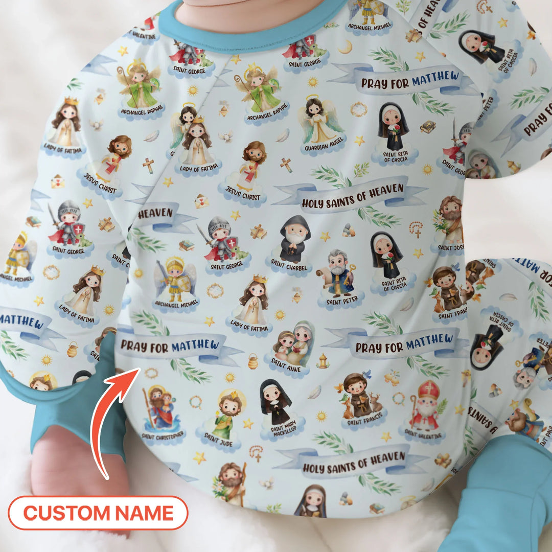 Holy Saints of Heaven Custom Name Bamboo Convertible Zippy