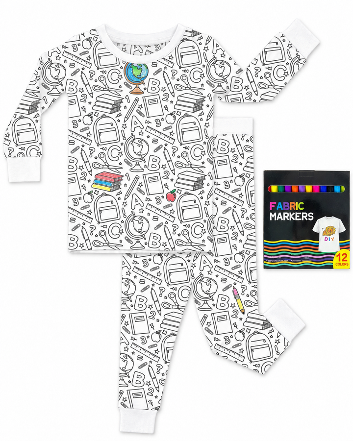 All Colorable Bamboo Two Piece Long Sleeve Pyjamas Set