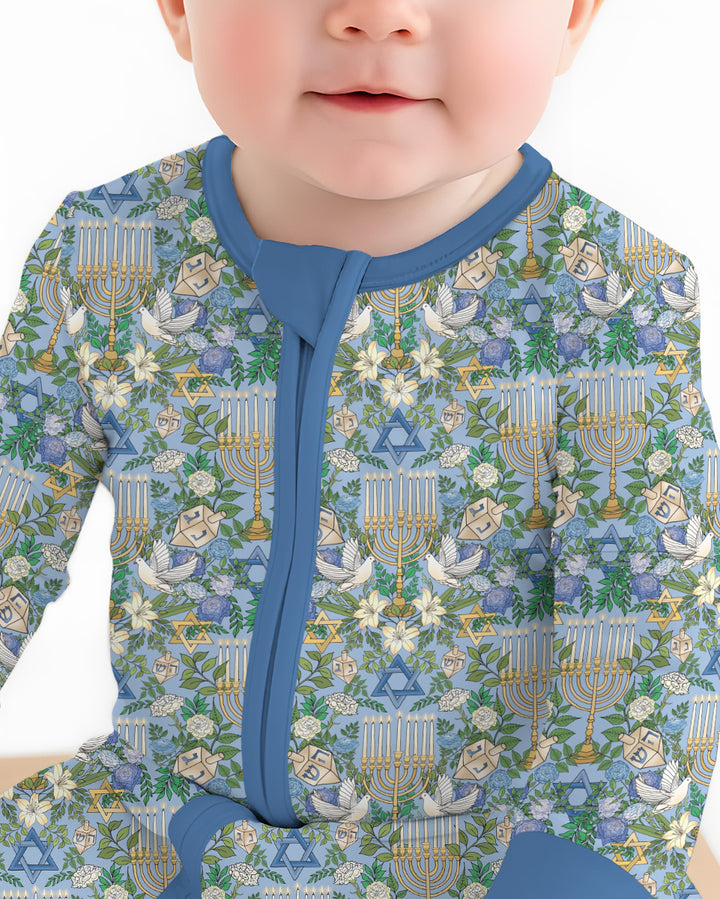 Hanukkah the Festival of Lights Mommy & Me Matching Bamboo Convertible Zippy