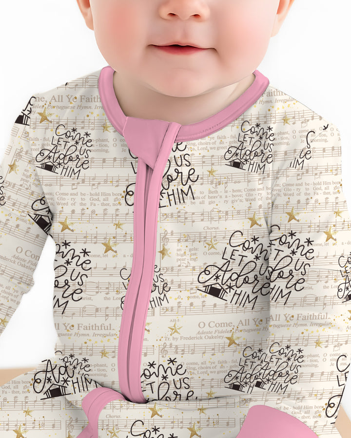 Oh Come Let Us Adore Him Custom Name Mommy And Me Matching Bamboo Convertible Zippy